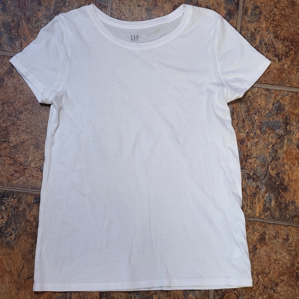 Womens GAP T Shirt White Short Sleeve  Favorite T  Sz Medium  C141